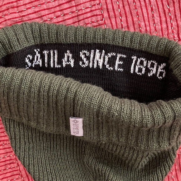Satila merino wool blend army green Knit Beanie - knit in Sweden - Picture 6 of 16